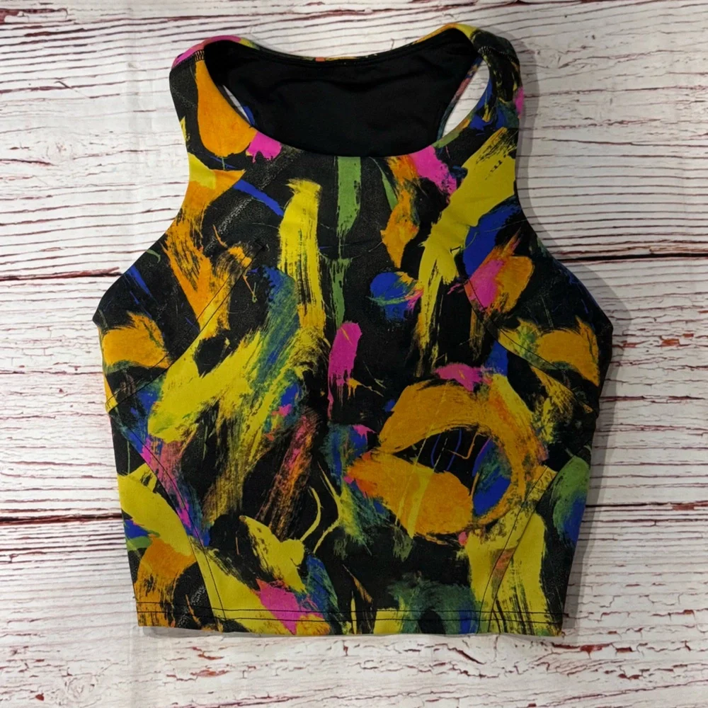 Lululemon Invigorate Training Tank Top in Undertone Black Multi Sz 2